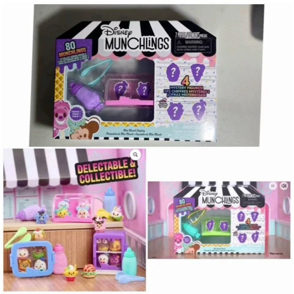 Disney Munchlings Mini Munch Display Series 1 New Sealed 4 Mystery Figures